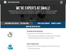 Tablet Screenshot of profileprecisionextrusions.com